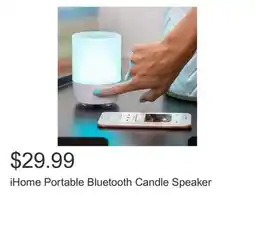 Costco iHome Portable Bluetooth Candle Speaker offer