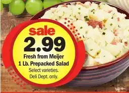 Meijer Fresh from Meijer 1 Lb. Prepacked Salad offer