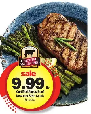 Meijer Certified Angus Beef New York Strip Steak offer