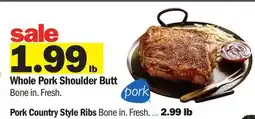 Meijer Whole Pork Shoulder Butt offer