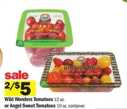 Meijer Wild Wonders Tomatoes 12 oz. or Angel Sweet Tomatoes 10 oz. container offer