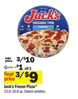 Meijer Jack's Frozen Pizza offer