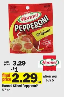 Meijer Hormel Sliced Pepperoni offer