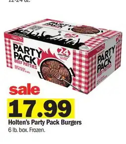 Meijer Holten's Party Pack Burgers offer