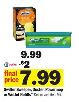 Meijer Swiffer Sweeper, Duster, Powermop or WetJet Refills offer