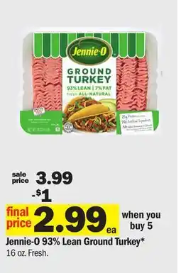 Meijer Jennie-O 93% Lean Ground Turkey offer