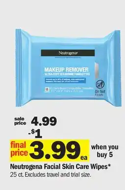 Meijer Neutrogena Facial Skin Care Wipes offer
