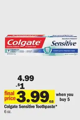 Meijer Colgate Sensitive Toothpaste offer