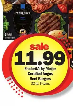 Meijer Frederik's by Meijer Certified Angus Beef Burgers offer
