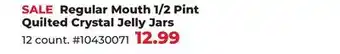 Runnings Regular Mouth 1/2 Pint Quilted Crystal Jelly Jars offer