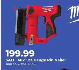 Runnings Milwaukee M12 23 Gauge Pin Nailer offer