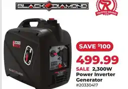 Runnings BLACK & DIAMOND 2,300W Power Inverter Generator offer