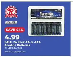 Runnings DURASTART 24 Pack AA or AAA Alkaline Batteries offer