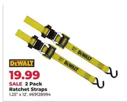 Runnings DEWALT 2 Pack Ratchet Straps offer