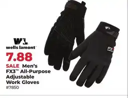Runnings wells lamont Men's FX3 All-Purpose Adjustable Work Gloves offer