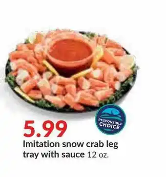 Hy-Vee Imitation Snow Crab Leg Tray With Sauce offer