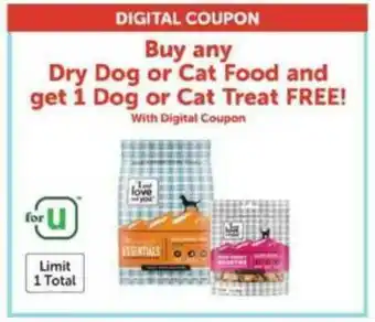 Vons Dry Dog Or Cat Food And Get Dog Or Cat Treat Free offer