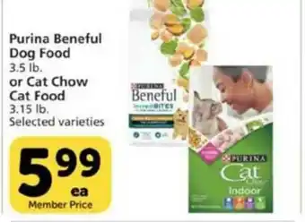 Vons Purina Beneful Dog Food Or Cat Chow Cat Food offer