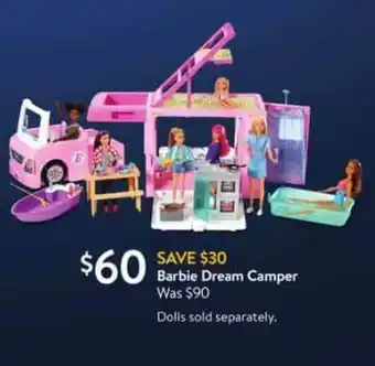 Walmart Barbie Dream Camper offer