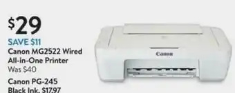 Walmart Canon Mg2522 Wired All-in-one Printer offer
