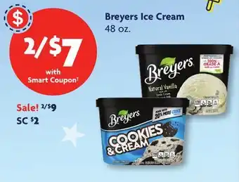 Family Dollar Breyers Ice Cream offer