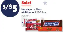 Family Dollar Hershey's or Mars Multipacks offer