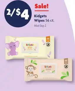 Family Dollar Kidgets Wipes offer