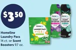 Family Dollar Homeline Laundry Pacs 14 ct. or Scent Boosters 9.7 oz offer