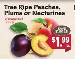 Dearborn Market Tree Ripe Peaches, Plums or Nectarines offer