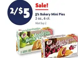 Family Dollar JJ's Bakery Mini Pies offer
