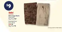 Family Dollar Men's Cargo Shorts offer