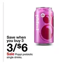 Target Poppi prebiotic single drinks offer