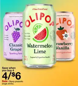 Target Olipop prebiotic single drinks offer