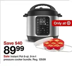 Target Instant Pot 6-qt. 9-in-1 pressure cooker bundle offer