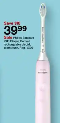 Target Philips Sonicare 4100 Plaque Control rechargeable electric toothbrush offer