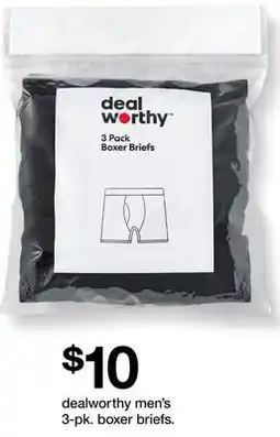 Target dealworthy men's 3-pk. boxer briefs offer