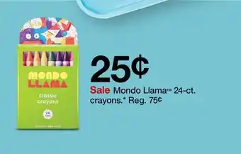Target Mondo Llama 24-ct. crayons offer