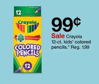 Target Crayola 12-ct. kids' colored pencils offer
