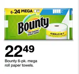 Target Bounty 6-pk. mega roll paper towels offer