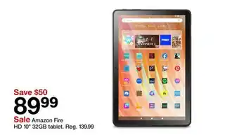 Target Amazon Fire HD 10 32GB tablet offer