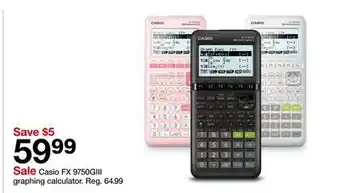 Target Casio FX 9750GIII Graphing Calculator offer