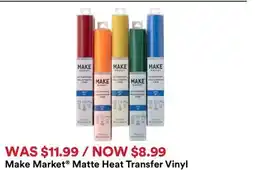 Michaels Make Market Matte Heat Transfer Vinyl offer
