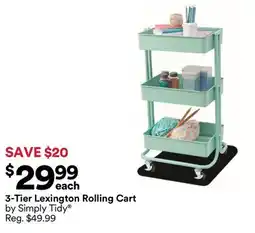 Michaels 3-Tier Lexington Rolling Cart by Simply Tidy offer