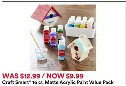 Michaels Craft Smart 16 ct. Matte Acrylic paint Value pack offer