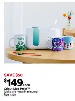 Michaels Cricut Mug press Make pro mugs offer