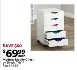 Michaels Modular Mobile Chest by Simply Tidy offer