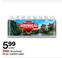 Target Arrowhead 32-pk. bottled water offer