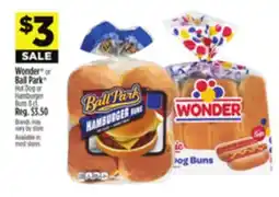 Dollar General Wonder or Ball Park Hot Dog or Hamburger Buns offer