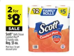 Dollar General Scott Bath Tissue Comfort Plus offer