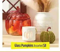Dollar General Glass Pumpkins offer